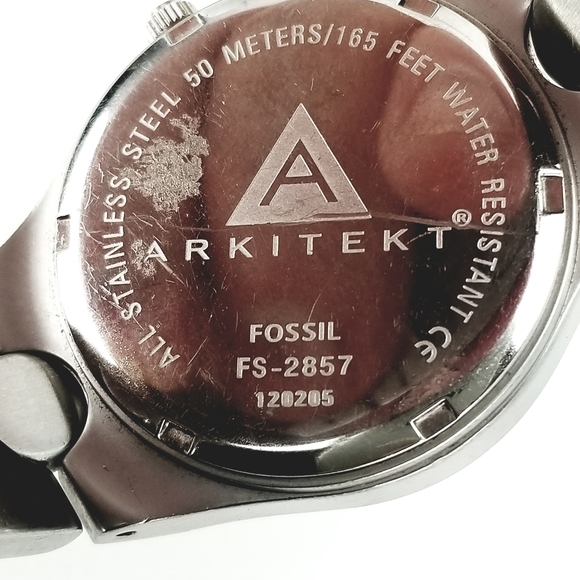 Fossil Arkitekt Watch FS2857 Blue Face WR Diamond - Picture 10 of 12